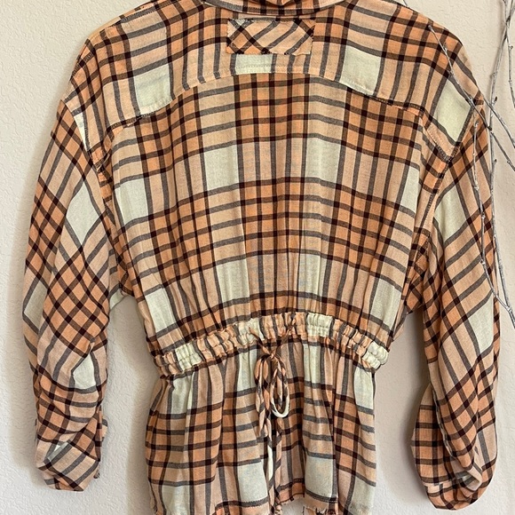 NWOT We the Free (Free People) Pacific Dawn Plaid Shirt Size XS - Picture 5 of 10